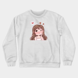 Cute Girl Crewneck Sweatshirt